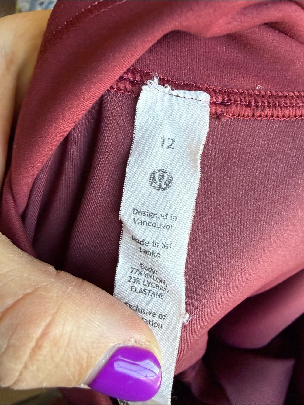 Lululemon Wunder Train High-Rise Tight 25"
Sun Bleached Wash Red Merlot Size 12 - Picture 4 of 5